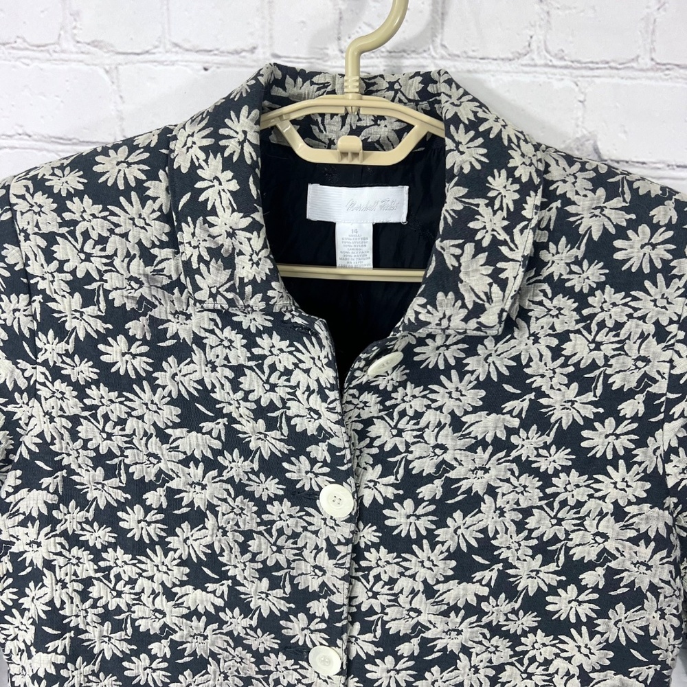 VINTAGE |•MARSHALL FIELDS•| Floral Coat Size 14 - Picture 2 of 14